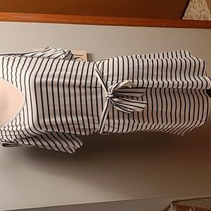 SALE! Cold Shoulder Striped Dress with Belt